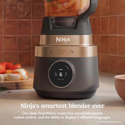 Ninja CrushBOSS Intelligent Blender, 1850PW, XL 72-oz, Onyx, LB201BK