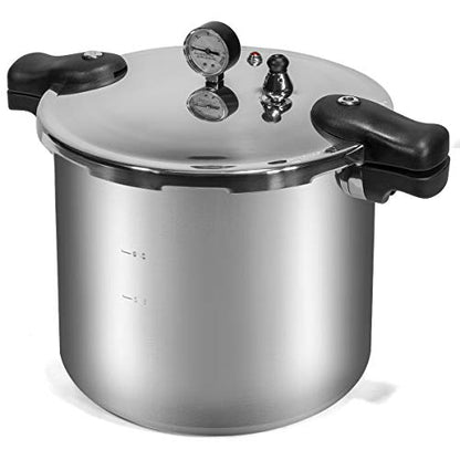 Barton 22-Quart Pressure Canner Pressure Cooker with Pressure Gauge with Rack, Induction Compatible, Steam Canner Polished 22 QT Stovetop Pot Meat, Poultry & Vegetables