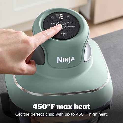 Ninja Crispi Glass Air Fryer, 4-in-1, Green, FN101SG