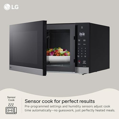 LG Countertop Microwave, 1.5 cu. ft., Stainless Steel, 21.44"x12.13"x16.19", Smart Inverter, Sensor Cooking, 1200 Watts