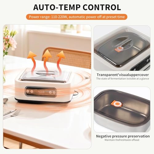 Yogurt Maker with Timer and Temperature Control