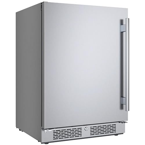 Avallon AFR242SSODLH 24 Inch Wide 5.66 Cu. Ft. Built-In Compact Outdoor Refrigerator with Left Hinge
