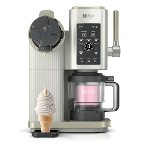 Ninja Creami Scoop&Swirl Ice Cream Maker Amazon Exclusive Bone & Champagne