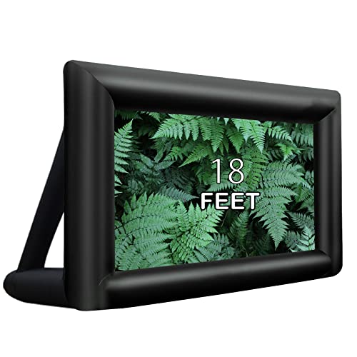 Xmaybang 18ft Inflatable Movie Projector Screen, Outdoor Projector Screen, Front/Rear Projection, Including Blower, Pedestal, Straps and Storage Bag