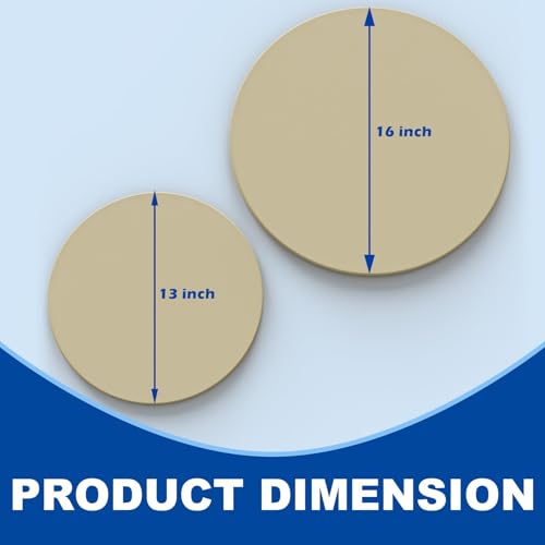 SafBbcue Pizza Stones for Blackstone 6825 Pizza Oven Accessories, Pizza Cooking Stone Set of 2 Includes Top and Bottom Stones for Blackstone 2-Stone Pizza Oven Replacement Parts, 16" & 13" Round