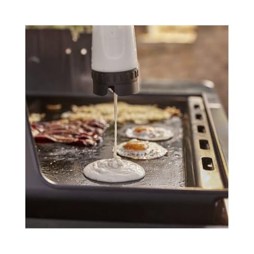 Weber Rust‑Resistant Outdoor Griddle Insert, Full‑Size – Pre-Seasoned Carbon Steel Griddle for Summit and Genesis 300 Series (3 Burners), Gas Grills