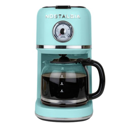 Nostalgia Classic Retro 10 Cup Coffee Maker, Aqua