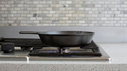 Lodge Seasoned Cast Iron Skillet 9 Inches - PFAS-Free, Non-Toxic Cookware - Use with an Oven, Stove, Grill, or Campfire - Naturally Non-Stick & Oven Safe