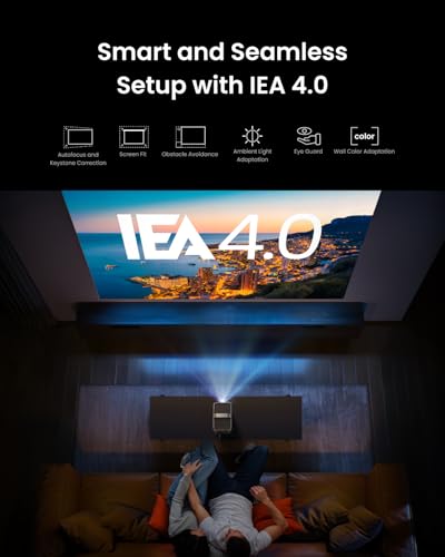 NEBULA Cosmos 4K SE Smart Projector, Nebulamaster, High-Brightness with Dolby Vision, 200" Screen, 1800 ANSI Lumens, HybridBeam, Enhanced Image Quality, GTV, Portable, for Gaming, Home, and Office Use