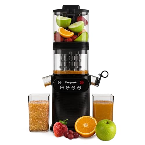 Pantrymade Cold Press Juicer | 5.5” Feed Chute, Whole Fruits, High Yield