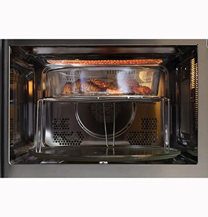 GE 4-in-1 Countertop Microwave Oven, 1.0 Cu Ft, 1050W Convection Microwave with Air Fry & Broil, Compact and Quiet, Stainless Steel, Ideal for Apartments, Dorms & Offices, GCST10A1WSS