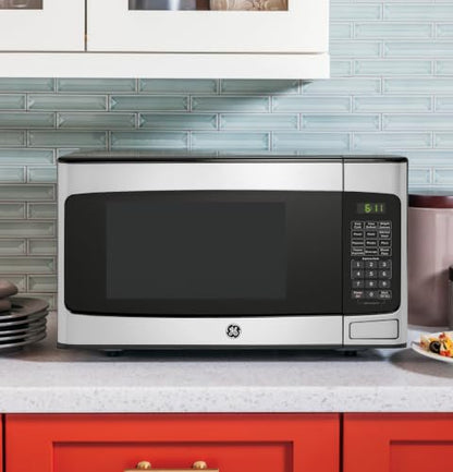 GE Countertop Microwave Oven, 950 Watt, 1.1 Cu. Ft., Stainless Steel