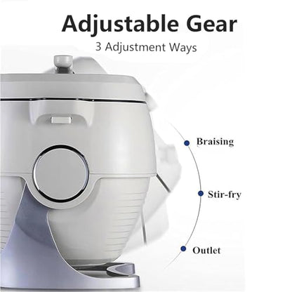 Automatic Cooking Machine, 6L Auto Cooking Wok Fried Rice Machine Three Speed Adjustable, 360° Rotation and 3D All-Round Heating, for Stir Frying, Stewing, Cooking