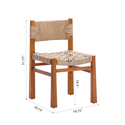 Christopher Knight Home 9 Piece Outdoor Dining Set Acacia Wood Expandable Table and 8 Light Brown Wicker Chairs Teak Finish Frame Patio Dining Furniture Set for Garden Backyard Porch Deck