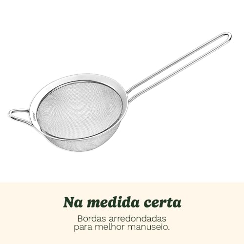 Cuisinart Mesh Strainers, 3 Count Stainless Steel Mesh Strainers for Kitchen, Fine Mesh Kitchen Strainer Set for Sifting, Straining & Cooking, Silver, CTG-00-3MS
