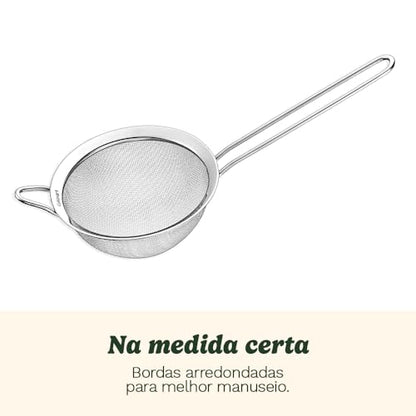 Cuisinart Mesh Strainers, 3 Count Stainless Steel Mesh Strainers for Kitchen, Fine Mesh Kitchen Strainer Set for Sifting, Straining & Cooking, Silver, CTG-00-3MS