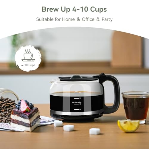 Gevi 10-Cup Grind & Brew Drip Coffee Maker with Built-In Burr Grinder