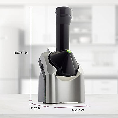 Yonanas Classic Frozen Fruit Soft Serve Maker for Healthy Vegan and Dairy-Free Treats, 200W Silver Machine with 36 Recipes, BPA Free, Easy to Clean, Quick and Simple to Use
