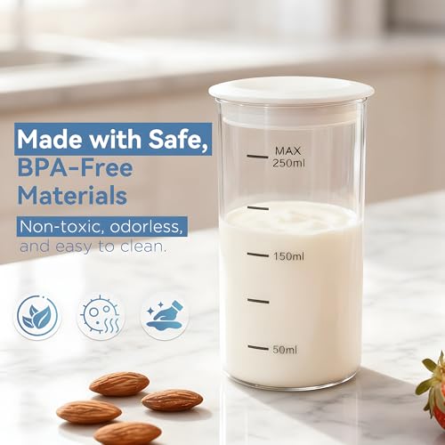 KEINVE Yogurt Maker Machine with Auto Cooling, 250ml/8.5oz Personal Yogurt Machine, One-Touch Control, Fresh Yogurt Daily, Compact Yogurt Maker for Home & Office
