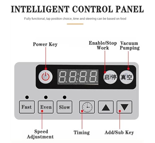 Commercial Meat Tumbler Marinator,18L Vacuum Tumbler Marinating Machine,Stainless Steel Food-Grade Vacuum Curing,3-Speed,Bidirectional Rotation Rapid Marination
