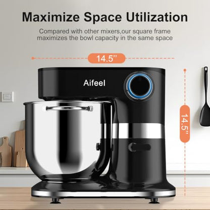 Aifeel 10.5QT Stand Mixer, 900W Electric Tilt-Head Kitchen Mixer Black