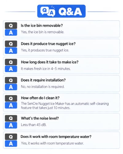 Nugget Ice Maker Countertop,55LBS/Day Ready in 4 Mins, Stainless Steel