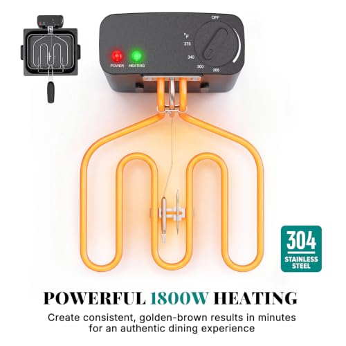 OLIXIS 5 Liter Deep Fryer with Blankets for Home Use, Large Electric Fryer