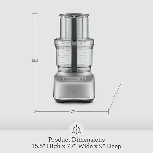 Breville BFP610 Sous Chef 9 Cup Food Processor, Small, Brushed Stainless Steel