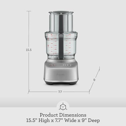 Breville BFP610 Sous Chef 9 Cup Food Processor, Small, Brushed Stainless Steel