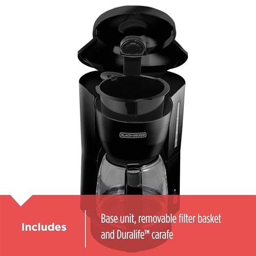 BLACK+DECKER 5-Cup Coffeemaker, DCM600B Black
