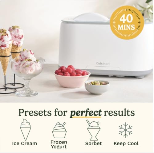 Cuisinart Ice Cream Maker Machine, Automatic, No Pre-Freezing, 1-Qt