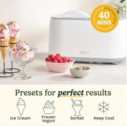 Cuisinart Ice Cream Maker Machine, Automatic, No Pre-Freezing, 1-Qt