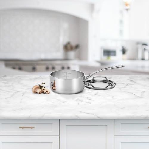 Cuisinart Custom Clad 5-Ply Stainless Cookware 1 Qt. Saucepan w/Cover, CC519-14