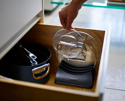 Joseph Joseph Space 6-Piece Nonstick Sauce Pan Set with Lids, Nesting Design, Ceramic Coating, Induction & Oven Safe
