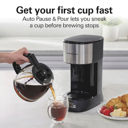 Hamilton Beach 12 Cup Programmable Drip Coffee Maker With 3 Brew Strengths