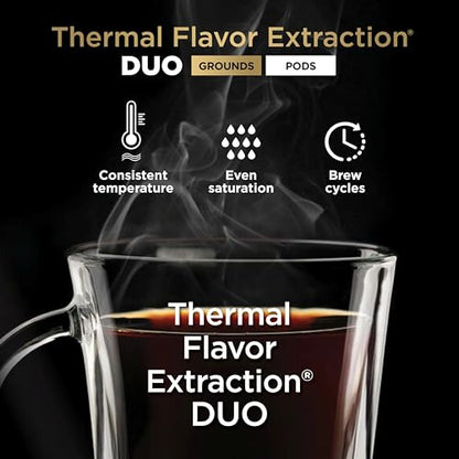 Ninja Drip Coffee Maker | DualBrew™ Pro Hot & Iced Coffee Machine, Single Serve to Carafe | Brew with Pods & Grounds, Compatible with K Cups | 3 Brew Styles, 60oz Removable Reservoir | Black, CFP101