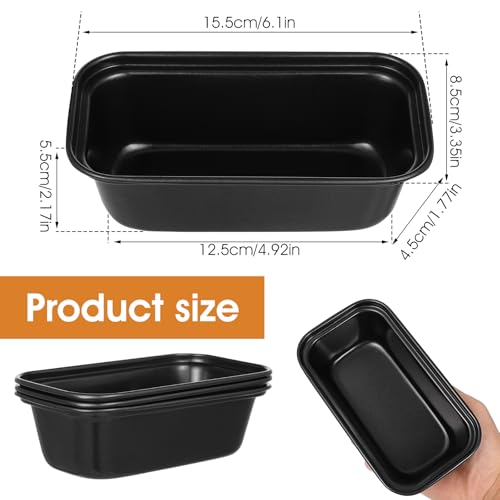 12 Pcs Mini Loaf Pans for Baking Bread 6 x 3 x 2 Inches Nonstick Carbon Steel Small Banana Bread Pan Baking Breads Tins Tiny Meatloaf Pan for Home Oven Bakings Homemade Cake Sourdough and Meatloaf