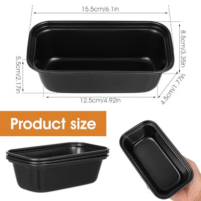 12 Pcs Mini Loaf Pans for Baking Bread 6 x 3 x 2 Inches Nonstick Carbon Steel Small Banana Bread Pan Baking Breads Tins Tiny Meatloaf Pan for Home Oven Bakings Homemade Cake Sourdough and Meatloaf
