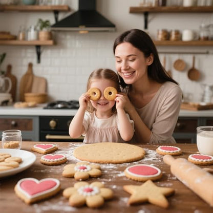 Stainless Steel Cookie Cutters Set 12Pcs - Heart, Flower, Round, Five Star Shapes - Small to Mini Size, Metal Biscuit Cutter Molds for Baking or Holiday Party Decorations
