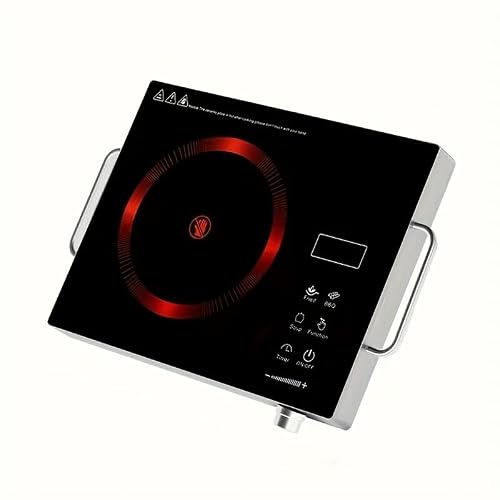 Portable Electric Cooktop, 2200W Ceramic Glass Induction Burner, 12 Power Levels, 3-Hour Timer
