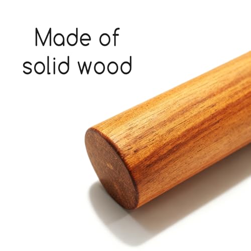 Rolling Pins for Baking,11.8 inches Dough Roller Pizza,Ebony Wood 1 PCS for Making Pizza,Pie,cookies.