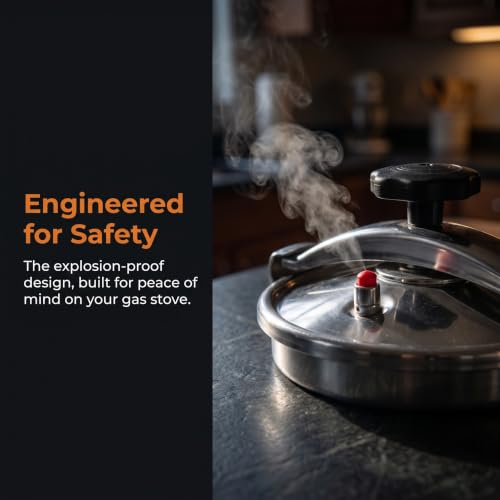 11L Pressure Cooker Aluminum Silver Multi-Cooking Stovetop Pressure Cooker