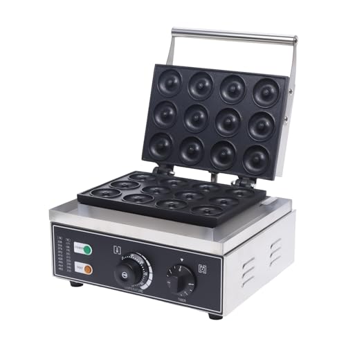 12pcs commercial donut maker, mini donut electric maker, non stick commercial donut baker, donut bread maker, tabletop mini cupcake maker, 1500W 5cm