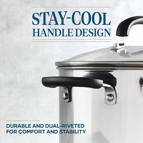 Farberware Brilliance Stainless Steel Cookware Set, 10 Piece Pots and Pans Set