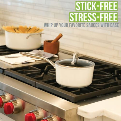 TeChef ValenCera Collection | Ceramic Nonstick Cookware Set, Free of PFAS, PTFE, PFOA, Made in Korea (6-Piece Set)