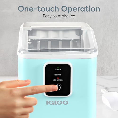 Igloo Ice Maker Countertop, Portable Ice Maker, 26lbs, Aqua