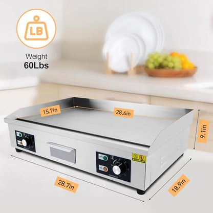 Garvee 29 In Commercial Electric Griddle, Flat Top Grill Countertop Griddle