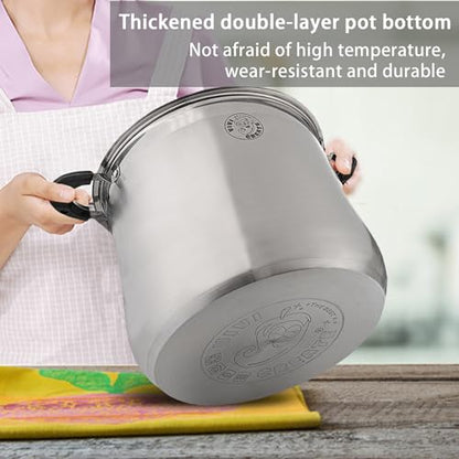 Vivicreate 22.5 Quart Stainless Steel Stock Pot with Lid Large Induction Cooking Pot for Pasta Soup Boiling Stew with Measurement Marks and Handles