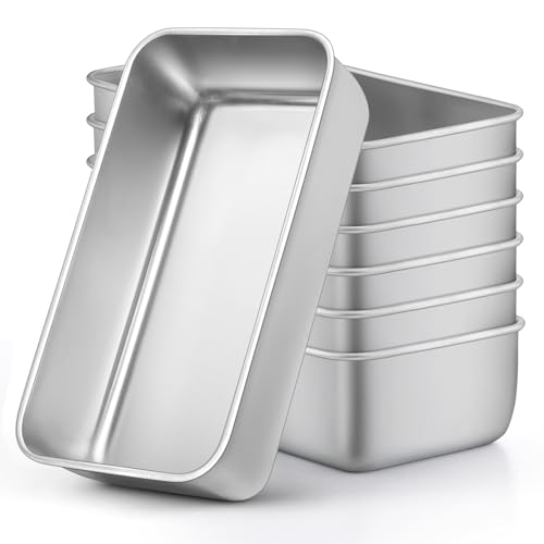 LIANYU Bread Loaf Pans Set of 7, 9x5 Inch Stainless Steel Bread Baking Pans for Homemade Sourdough, Sandwich, Meatloaf, Easy Release & Dishwasher Safe