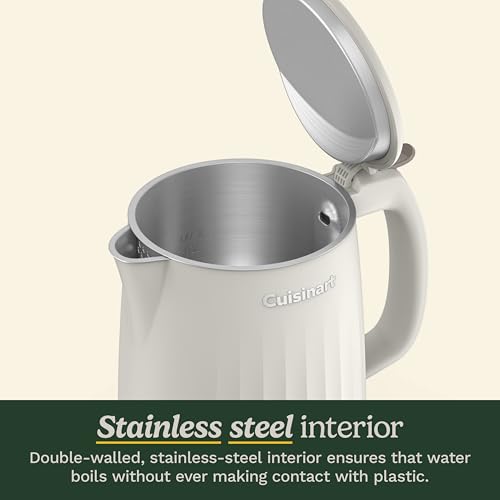 Cuisinart Electric Kettle, Stainless Steel Interior, One-Touch, 1 Liter